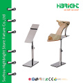 Divided adjustable women's shoe display stand